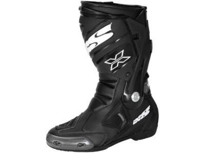 iXS motorcycle boots Estoril | black | racing boots made of microfiber material