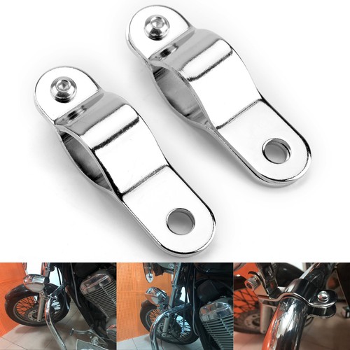30-35mm Chro Adjustable Motorcycle Bull Bar Light Foglight Mount Bracket Clamp B