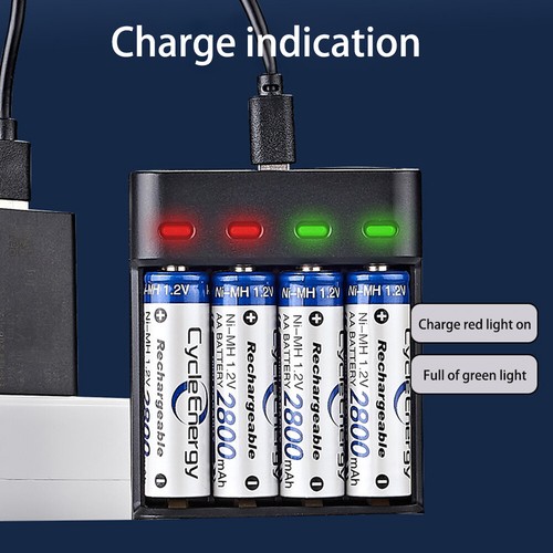 Intelligent Battery Charger 4 Slot For AA AAA NI-MH Rechargeable Batteries Box - Picture 4 of 20