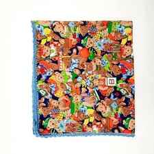 Baby Blanket Cotton Teddy Bears 3x3.5' Multicolor QC4