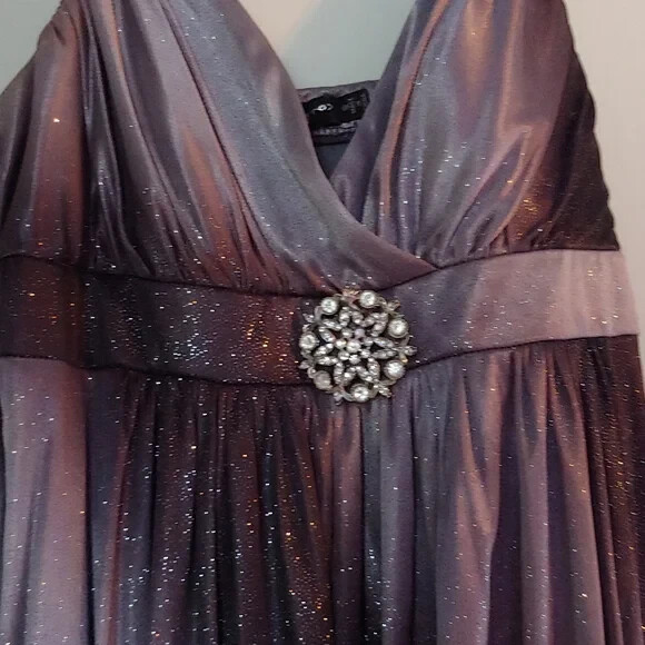 Ruby Rox Grey Glitter Rhinestone Dress Gem