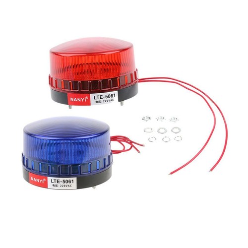 d'urgence rouge + bleu led clignotant signal stroboscopique avertissement lampe - Afbeelding 1 van 12