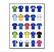 Peterborough United Football Shirt, Peterborough Football Poster, Shirt Print,a4