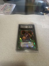 2020-2021 panini immanuel quickley rookie penmanship green ice prizm SGC10 3/16