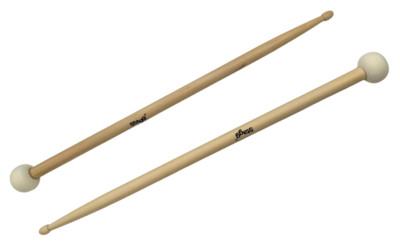 2 Mallets Combo Schläger 5A Mallet Filz 30 mm Ahorn 39,30 cm Paar