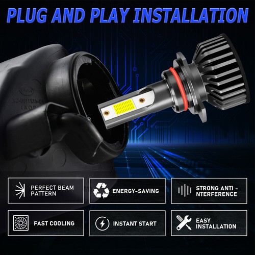 For Chevrolet Volt 2011-2015 6000K 2X 9012 LED Headlight Bulbs High/Low Beam Set - 第 4/11 張圖片
