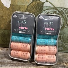 CONAIR Curls Curls Curls 12 Self-Grip Assorted Sizes Hair Rollers/ 2 Pc.