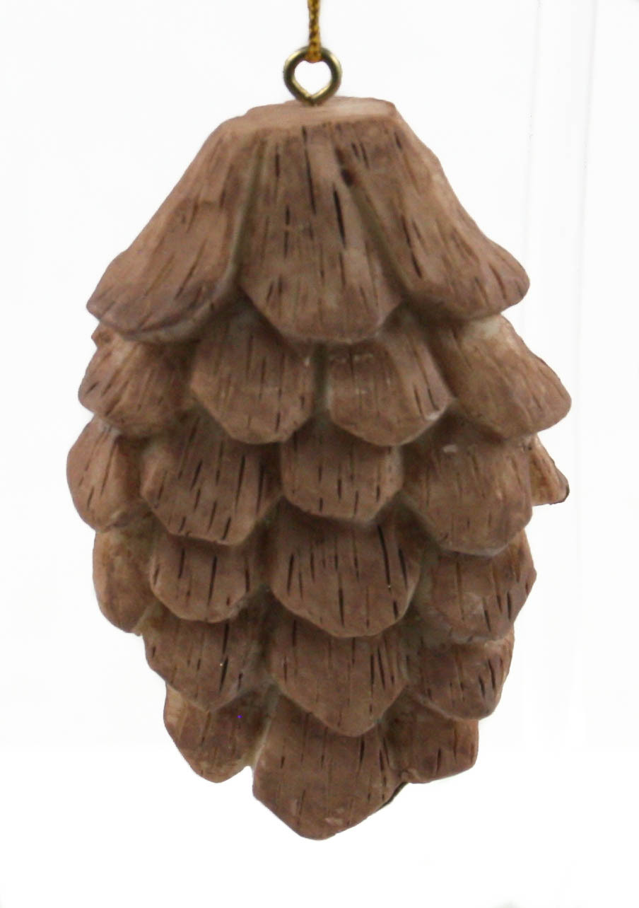 Ceramic Pinecone Christmas Ornament for Festive Holiday Decor