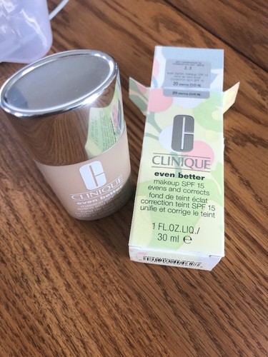 G Clinique Even Better Makeup SPF 15 Evens And Corrects 20 Sienna O/D-N Ship N24 - Picture 4 of 6