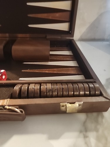 Vintage Cardinal Backgammon Game In Carry Case - Picture 4 of 12