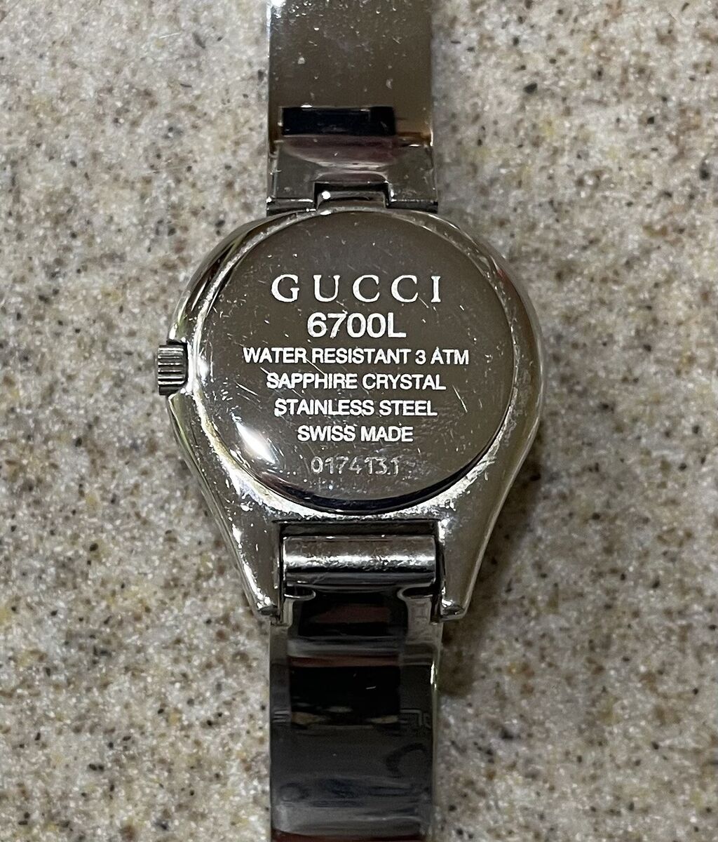 GUCCI 6700L STAINLESS STEEL WR WOMENS QUARTZ WATCH & BOX GUCCI 6700L STAINLESS STEEL WR WOMENS QUARTZ WATCH & BOX
