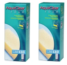 AquaClear Aquarium Filter Media Insert Foam 110  HAGEN # A-623  X2 Boxes