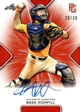 2021 Leaf Perfect Game National Showcase #BA-RH1 Ross Highfill Auto Orange #/30