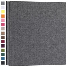 Photo Album Linen Cover Extra Large Capacity 4x6 600 Photos Gray