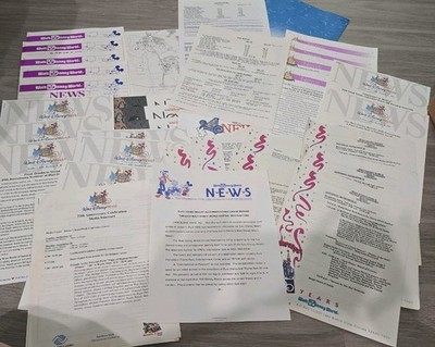 Vintage RARE Walt Disney World Media Press Kit Paperwork Letters Paperwork