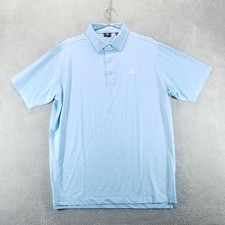 FootJoy Polo Shirt Mens Large Blue Geometric Golf Performance