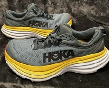 HOKA Bondi 8 Running Shoes Men s 10D Goblin Blue / Mountain Spring Sneakers