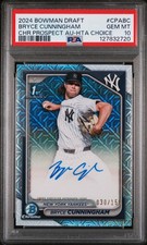 2024 BOWMAN DRAFT CHROME PROSPECT AUTO #CPABC BRYCE CUNNINGHAM 30/150 PSA 10