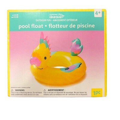 Summer Inflatable Pool Float   Colorful Bird Design (Ages 4+)