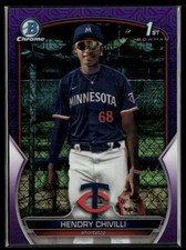 2023 Bowman Chrome #BCP-236 Hendry Chivilli Prospects Purple Refractor #/250