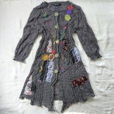 Atmosphere Boho Crochet Knit Patchwork Cardigan Sweater Long Jacket Coat Women S