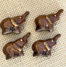HAND PAINTED COLOR ELEPHANT FIGURINE DETAILED