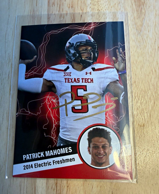 2014 Rookie Patrick Mahomes II Texas Tech NCAA Football 🏈 Trading card