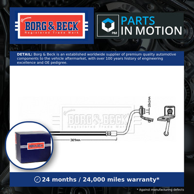 Brake Hose fits HYUNDAI SANTA FE Mk2 2.7 Rear Left 08 to 12 G6EA Hydraulic B&B