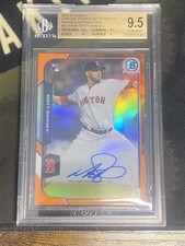 2015 Bowman Chrome Rookie Auto RC Matt Barnes Orange Refractor /25 BGS 9.5 GEM