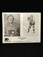 Andre Moose Dupont Autographed Signed 8x10 NHL Flyers Press Photo JSA COA