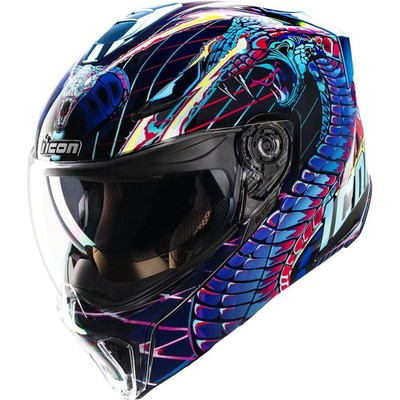ICON Threshold Synthwave Lazer Cobra Helmet