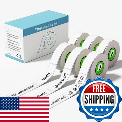 Odolpin 6-Rolls Compatible Nelko P21 Label Maker Tape 14X40Mm 0.55X1.57