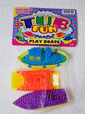 JA-RU Plastic Play Boats 3pc Set Pool Bath Tub Fun Gift Toy Baby Toddler Child