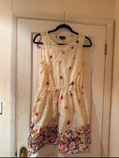 Topshop Cream Floral Sleeveless Midi Dress – UK 14 – BNWT