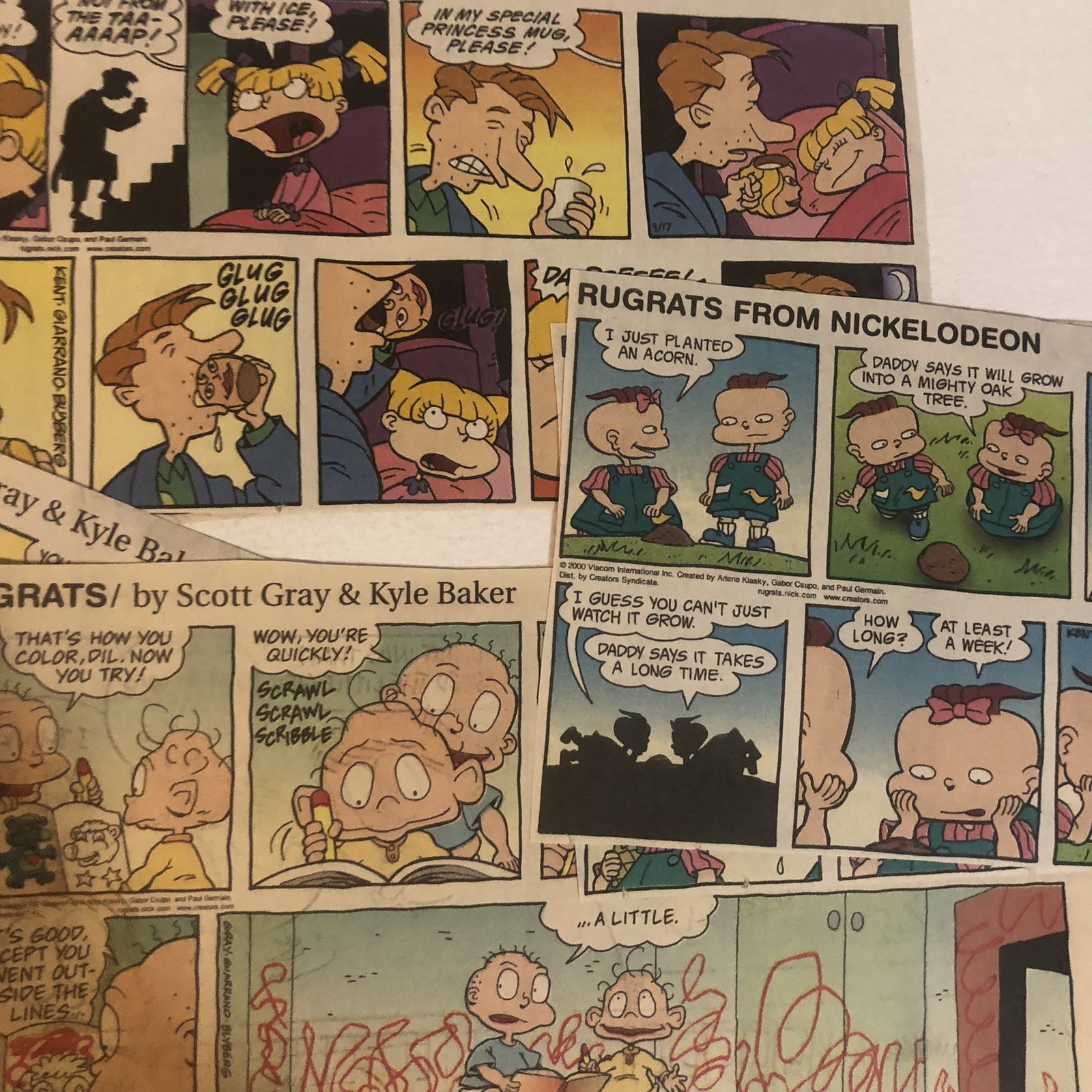 Comics Toons Rug Rats Rugrats Lot Of 10 Vintage comic Strip Funnies Ephemera Rg1 | eBay