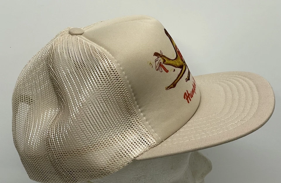 Antigo Chapéu Caminhoneiro Campbell 66 "Humpin To Please" Snapback Logotipo Camelo Bronzeado RARO! - Imagem 2 de 4