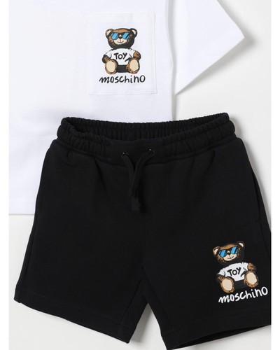 Moschino Teddy Bear TShirt Shorts Set Kids White Clothing - Picture 3 of 12