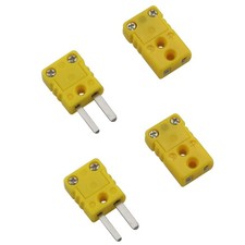 K Type Thermocouple Plug 2Pairs K-Type Thermocouple Wire Connectors Yellow Mi...