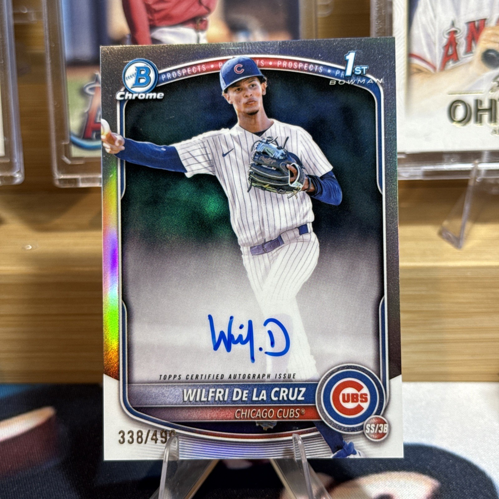 2025 Bowman Chrome Wilfri De La Cruz /499 Refractor Auto 1st Bowman Auto #CPA-WD