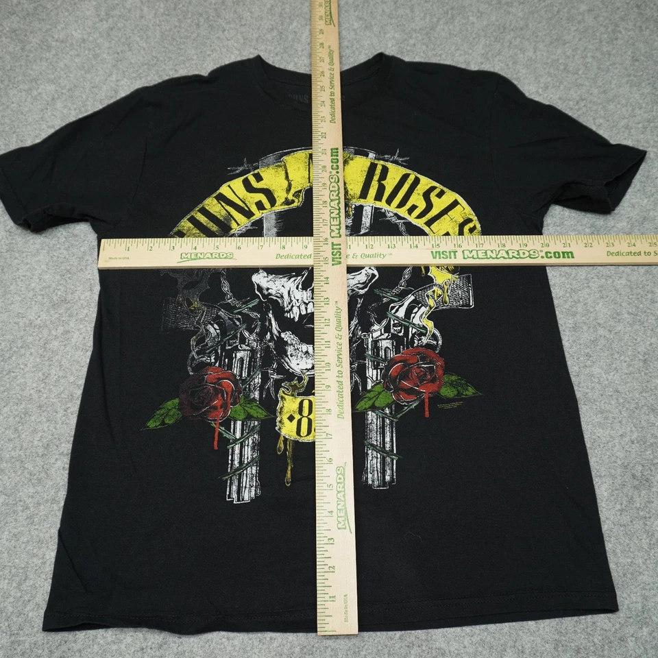 Camiseta Guns N' Roses Para Hombre Negra Grande Algodón Banda Rock Gráfico Foto 4 de 4