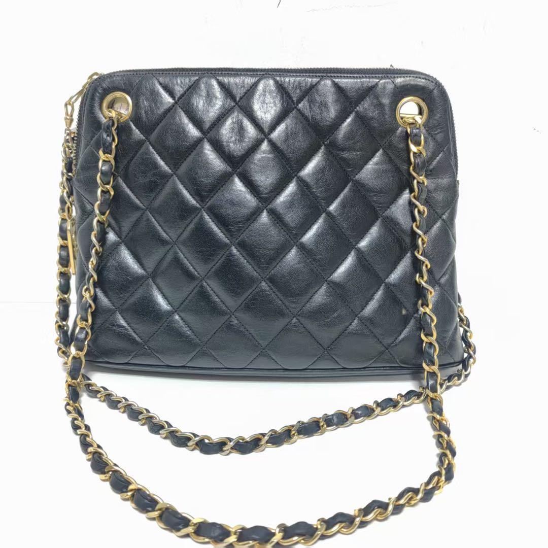 Chanel Lambskin Matelasse Trapezoid Chain Shoulder Bag