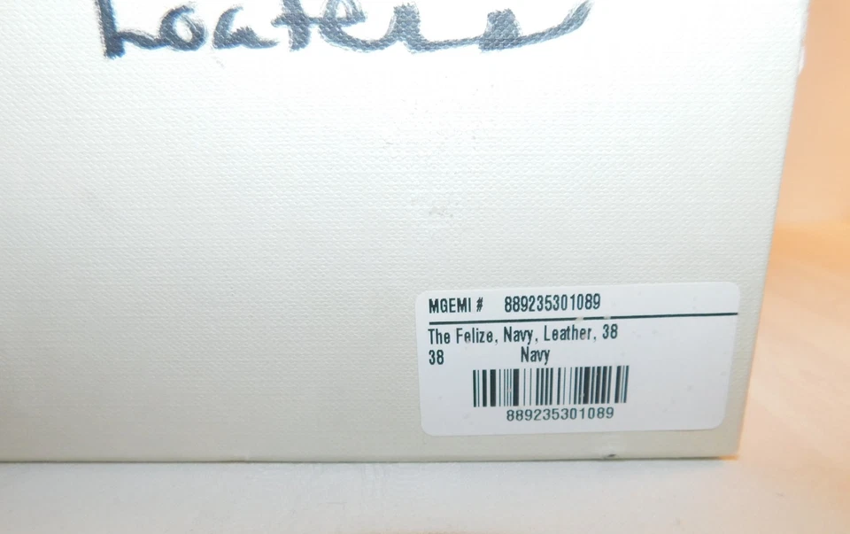 Mocasín de cuero azul marino M. Gemi FELIZE 38, original Propietario, incluye caja + bolsa de almacenamiento Foto 3 de 4