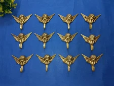 Flying Angel Girl Design Wall Hook Brass Cloth Hanger Set of 12 Pieces AJ572