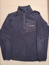Berghaus Polartec Mens 1/4 Zip Tech Fleece Size Large Navy Blue Outdoors Hiking