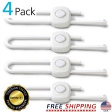 OutSmart Slide Lock 4pk Child Safety Locks Cabinets Toddler Protection New