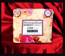  METROPOLITAN BAMBOO Home Hypoallergenic 2500 Thread ct KING SIZE Bed Sheet Set
