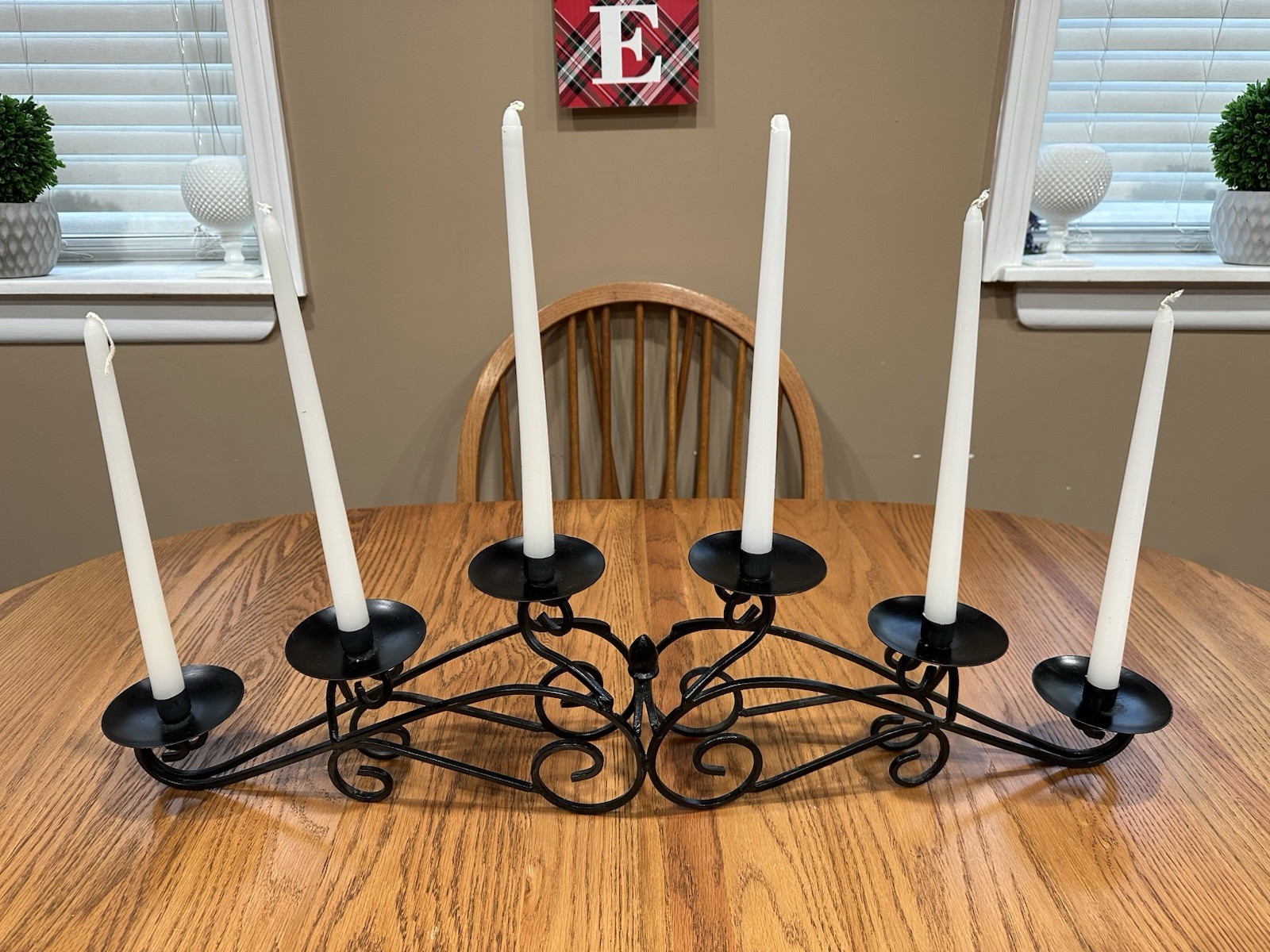 Holds 6 Taper Candles