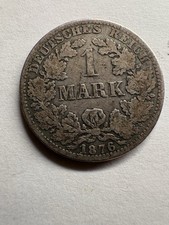 Germany (Deutsche Reich) 1 Mark 1876 A  KM 7 .900 silver (BB33)