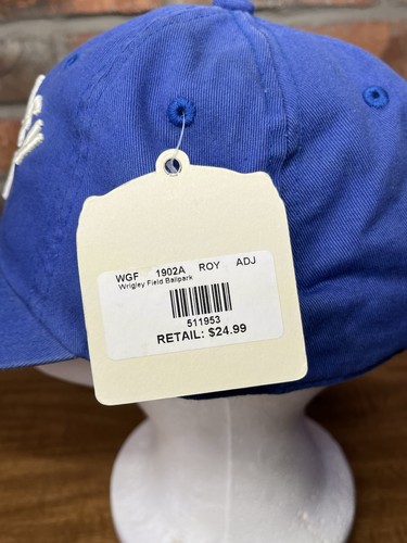 NWT American Needle Wrigley Field Chicago Cubs Ballpark Blue Strapback Dad Hat - Picture 5 of 8
