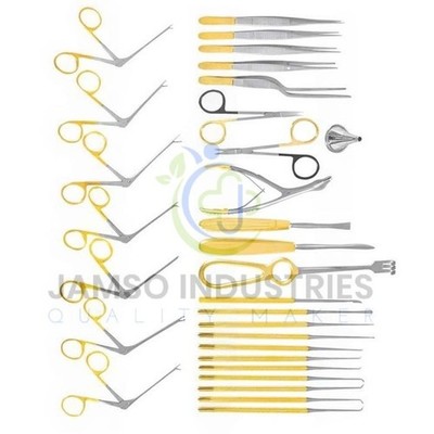 Tympanoplasty Instruments Set of 30 Pcs ENT Micro Ear Surgery German Quality